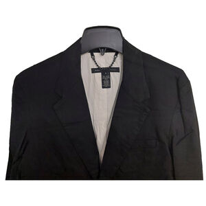 Marc by Marc Jacobs Mens Black Lined Cotton Blazer Suit Jacket Sz Small NWT $398